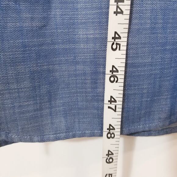 Zero + Maria Cornejo 100% Cotton Washed Indigo Midi Dress with Pockets - Picture 9 of 16